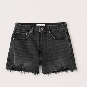 Black high waisted jean shorts